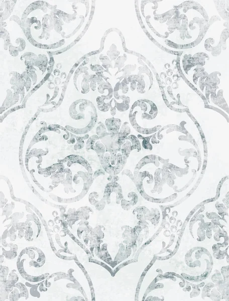 Padrão de textura rococó Vector. Decoração de ornamento floral. Vitoriano gravado design retro. Vintage grunge tecido decorações. Tecidos de luxo —  Vetores de Stock