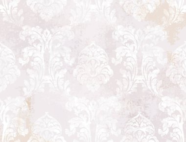 Royal Baroque texture pattern Vector. Floral ornament decoration. Victorian engraved retro design. Vintage grunge fabric decors. Luxury fabrics clipart