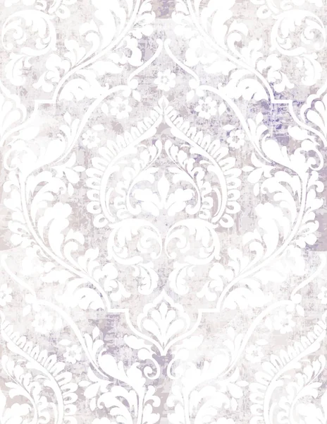 Royal barokk textúra minta Vector. Virágos dísz dekoráció. Viktoriánus vésett retro design. Vintage grunge szövet dekorok. Luxusszövetek — Stock Vector