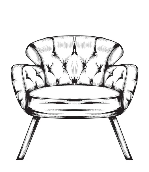 Reichen barocken Sessel Vektor. Möbel im Retrostil. Vintage Designs — Stockvektor