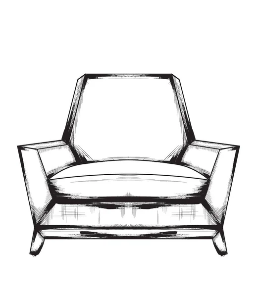 Fauteuil baroque riche vecteur. Meubles de style rétro. Design vintage — Image vectorielle