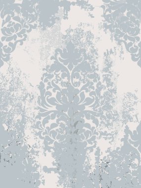 Vintage süs desen Vektör. Barok rokoko doku lüks tasarım. Kraliyet tekstil dekorları. Eski boyanmış arka planlar