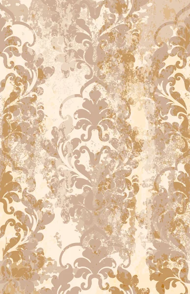 Modèle d'ornement Vintage vecteur. Texture baroque rococo design de luxe. Décors textiles royaux. Vieux milieux peints — Image vectorielle