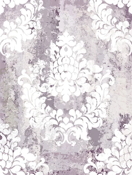 Modèle d'ornement Vintage vecteur. Texture baroque rococo design de luxe. Décors textiles royaux. Vieux milieux peints — Image vectorielle