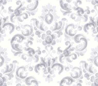 Klasik zarif süs desen suluboya vektör. Bej hassas renk dokuları