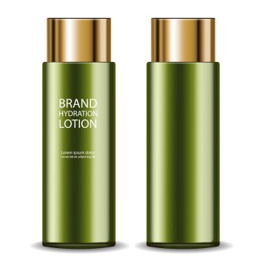 Avokado krem vektör gerçekçi. Ürün yerleştirme paketi. 3d çizimler