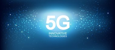 5g Yenilikçi teknolojiler soyut kompozisyon