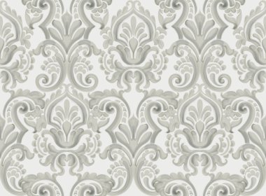 Rokoko doku deseni Vektör. Çiçek süsleme dekorasyonu. Viktorya dönemi oyulmuş retro tasarım. Vintage grunge kumaş dekorlar. Lüks kumaş