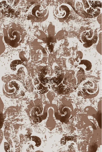 Diseño elegante en estilo real. Elemento floral y remolino. Textura barroca — Archivo Imágenes Vectoriales