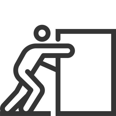 İtin bir kutusu, kalın satır sopa rakam simgesi. Resimde vektör, düzenlenebilir kontur, 48 x 48 piksel mükemmel var. Hassas ve kalite için göz ile hazırlanmış.