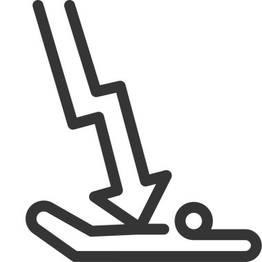 Kriz, kalın satır sopa rakam simgesi. Resimde vektör, düzenlenebilir kontur, 48 x 48 piksel mükemmel var. Hassas ve kalite için göz ile hazırlanmış.