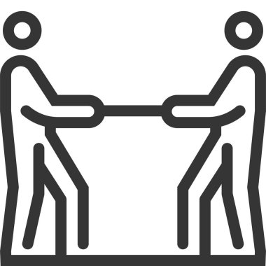 Halat çekme, kalın çizgi sopa rakam simgesi. Resimde vektör, düzenlenebilir kontur, 48 x 48 piksel mükemmel var. Hassas ve kalite için göz ile hazırlanmış.