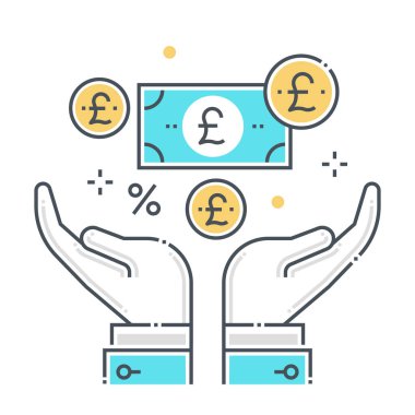 Büyümeyle ilgili renk çizgisi vektör simgesi, resimleme. İkonun konusu bitki, başlangıç, planlama, bütçe, şirket ve finans. Bileşimi sınırsız ölçekte..