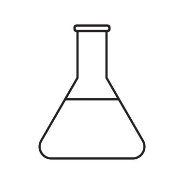 Çizgi simgesi test tüpü. Vektör illüstrasyonu.
