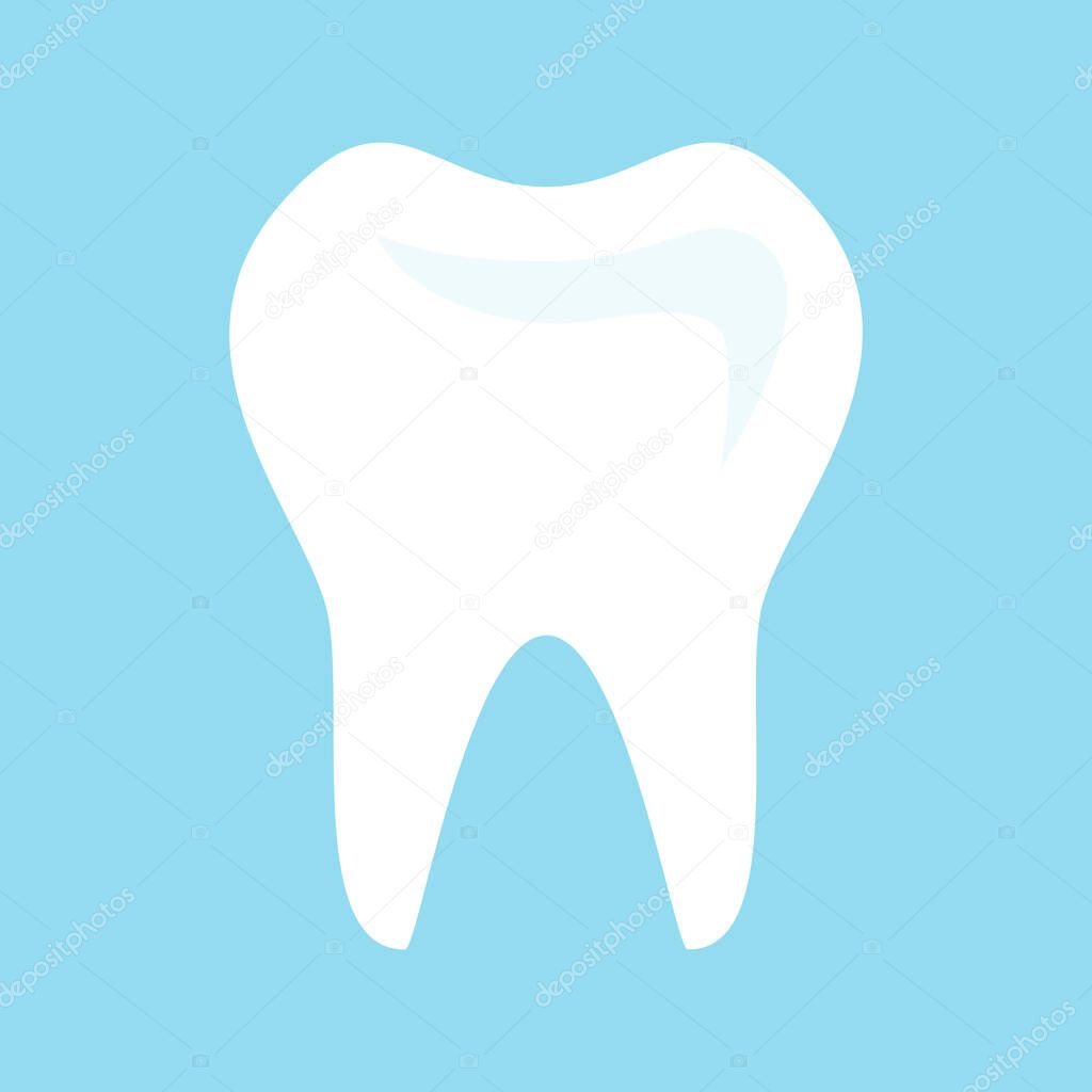 Flat icon tooth. Vector illustration.