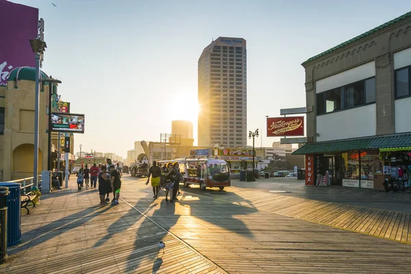 Atlantic City New Jersey Usa Atlantic City Boardwalk Sunset — Stock Photo, Image