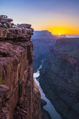 scenic view of Toroweap overlook at sunset  in north rim, grand canyon national park,Arizona,usa. clipart