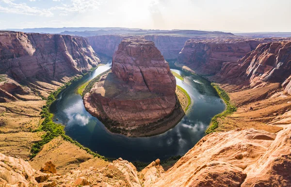 Mooie Hoefijzer Bocht Zonnige Dag Page Arizona Verenigde Staten — Stockfoto