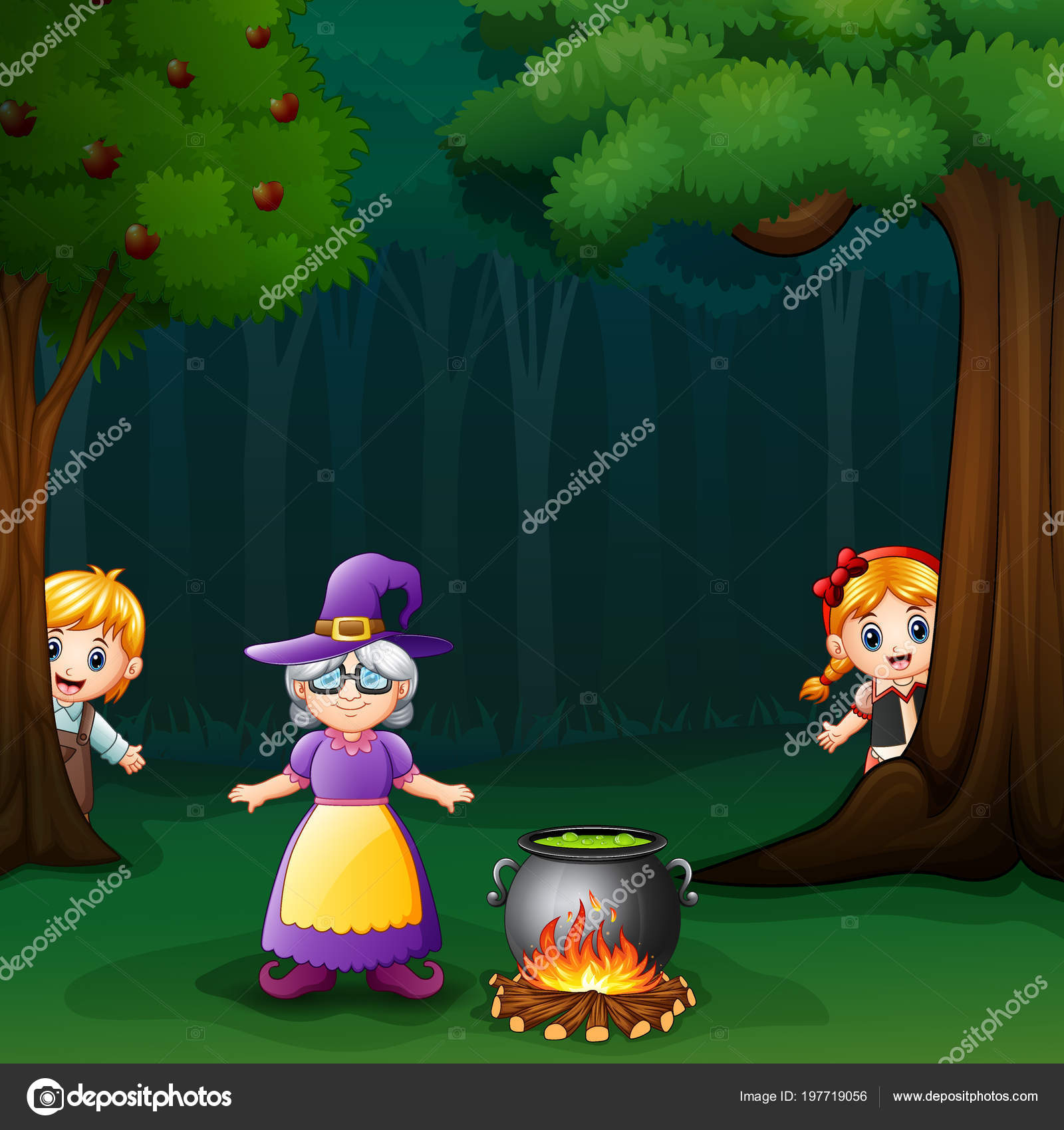 Illustration Hansel Gretel Forest Witch Stock Vector Image by ©dualoro #197719056 Illustration Hansel Gretel Forest Witch Stock Vector Image by ©dualoro #197719056