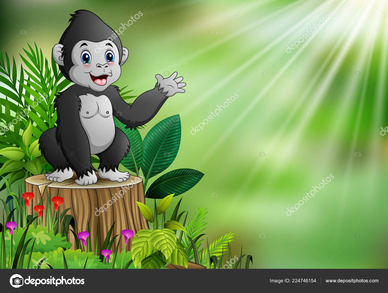 Cartoon baby gorilla Vector Art Stock Images | Depositphotos Cartoon baby gorilla Vector Art Stock Images | Depositphotos