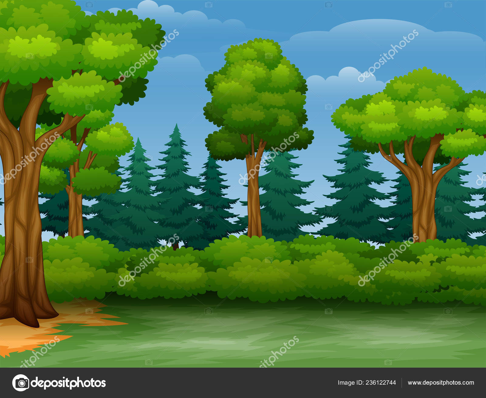 Cartoon Trees View Forest Vector Image By C Dualoro Vector Stock Cartoon Trees View Forest Vector Image By C Dualoro Vector Stock