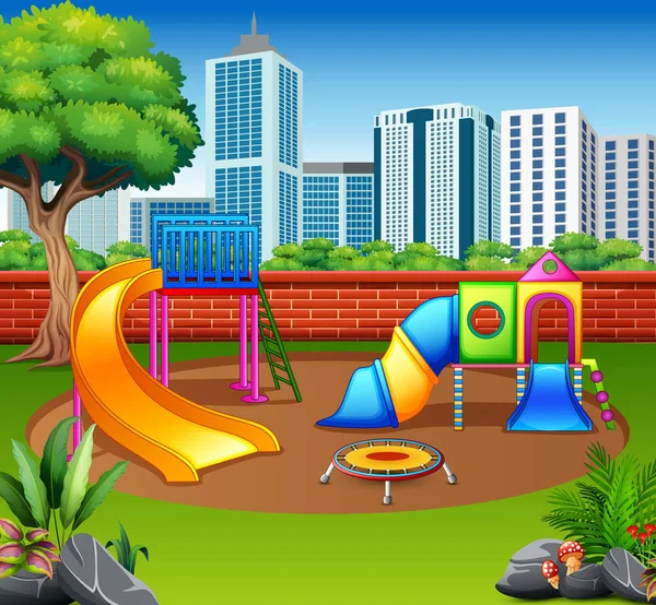 Jardim Infância Parque Infantil Parque Cidade — Vetor de Stock