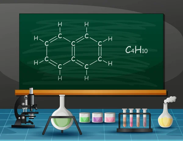 Kemisk Och Molekylär Utrustning Laboratorium Bakgrunden — Stock vektor