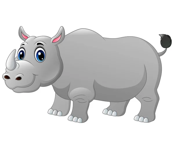 Grand Dessin Animé Rhinocéros — Image vectorielle