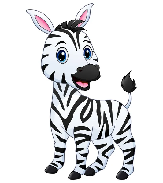 Cartone Animato Zebra Bambino — Vettoriale Stock