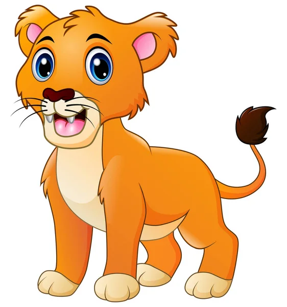 Een Leeuw Cartoon Roaring — Stockvector