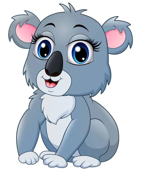 Ziemlich Lustige Koala Karikatur — Stockvektor