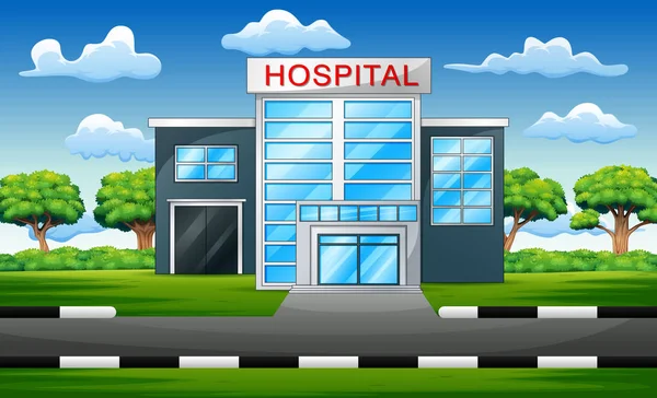 Hospital Building Exterior Modern Clinic View — Stock Vector