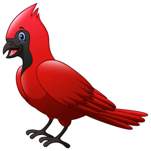 Lindo Dibujo Animado Pájaro Cardinal — Archivo Imágenes Vectoriales