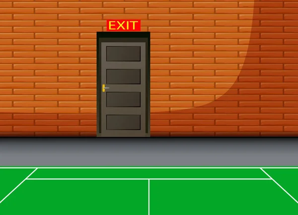 Background Indoor Court Exit — Stock Vector