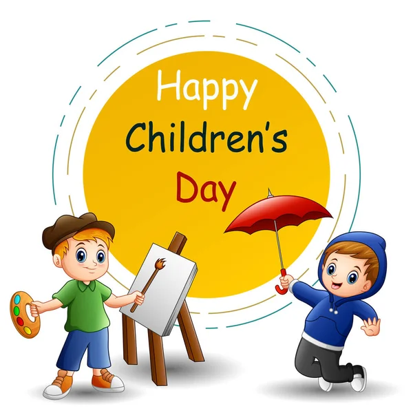 Днем Защиты Детей Международный День Защиты Детей — стоковый вектор