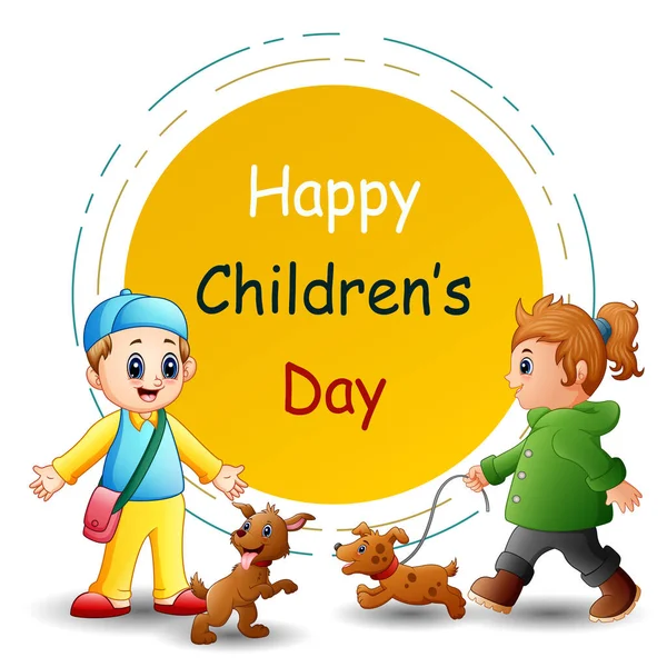 国際子供のための幸せな子供の日お祝い — ストックベクタ