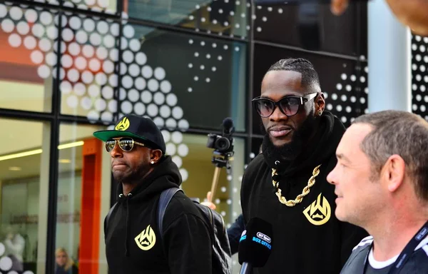 London Sport Hauptquartier United Kingdom 2018 Deontay Wilder Tyson Furiy — Stockfoto