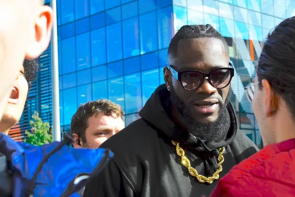 Londra, Bt merkezi Amerika Birleşik Devletleri-10/01/2018 Deontay Wilder vs Tyson Fury tanıtım turu spor