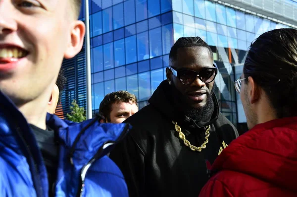 Londra, Bt merkezi Amerika Birleşik Devletleri-10/01/2018 Deontay Wilder vs Tyson Fury tanıtım turu spor