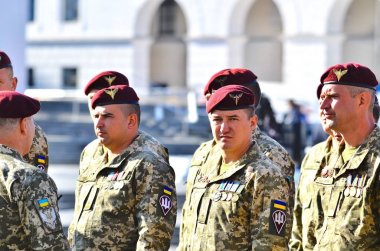 Bağımsızlık Günü, Kiev, Ukrayna -24.08.2019. Kiev, Ukrayna merkezinde Bağımsızlık Meydanı'nda Bağımsızlık Günü 28 yıldönümü kutlamaları 