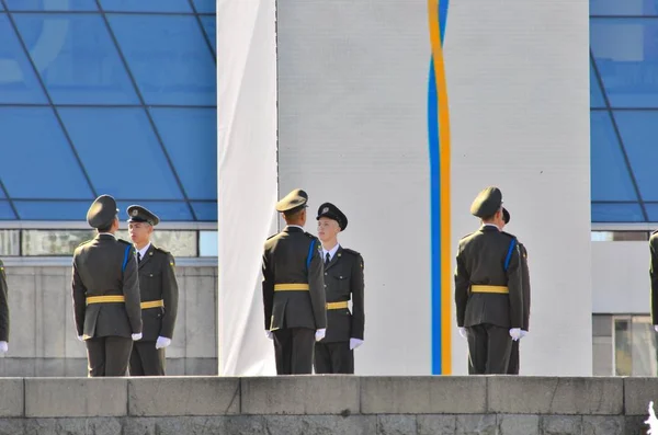 Ημέρα Ανεξαρτησίας Κίεβο Ουκρανία 2019 Εορτασμός Της 28Th Επετείου Της — Φωτογραφία Αρχείου