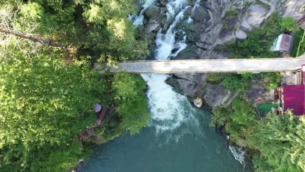 Карпатский Водопад Водопад Каскад Природа — стоковое видео