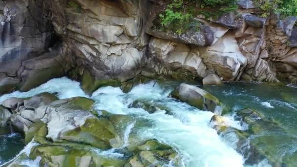 Карпатский Водопад Водопад Каскад Природа — стоковое видео