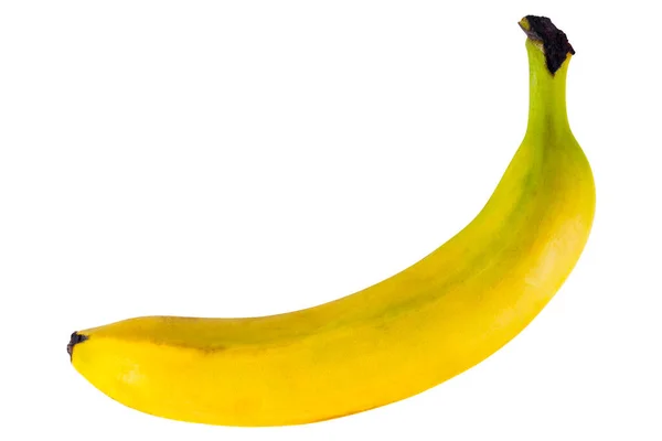 Single Verse Gele Banaan Geïsoleerd Witte Achtergrond — Stockfoto