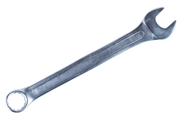 Kovový Milimetrový Klíč Nástroj Izolovaný Bílém Pozadí — Stock fotografie