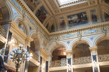 Lviv, Ukrayna - 2 Temmuz 2019: Solomiya Krushelnytska Lviv Devlet Akademik Tiyatrosu Opera ve Bale