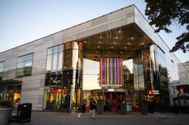 Sollentuna, Sweden - September 22, 2025: Sollentuna Centrum, shopping mall and central location of the area, building entrance