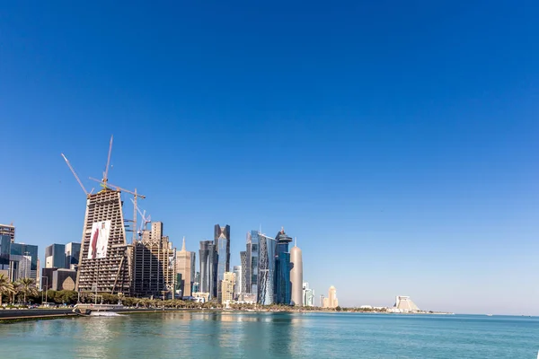 Doha Qatar Jan 2018 West Bay Skyline Van Stad Een — Stockfoto