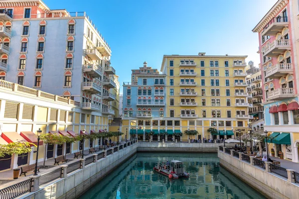 Die Kanäle Von Venedig Wie Qanat Quartier Der Perle Doha — Stockfoto