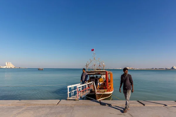 Doha Qatar Jan 10E 2018 Lokale Mensen Genieten Van Open — Stockfoto